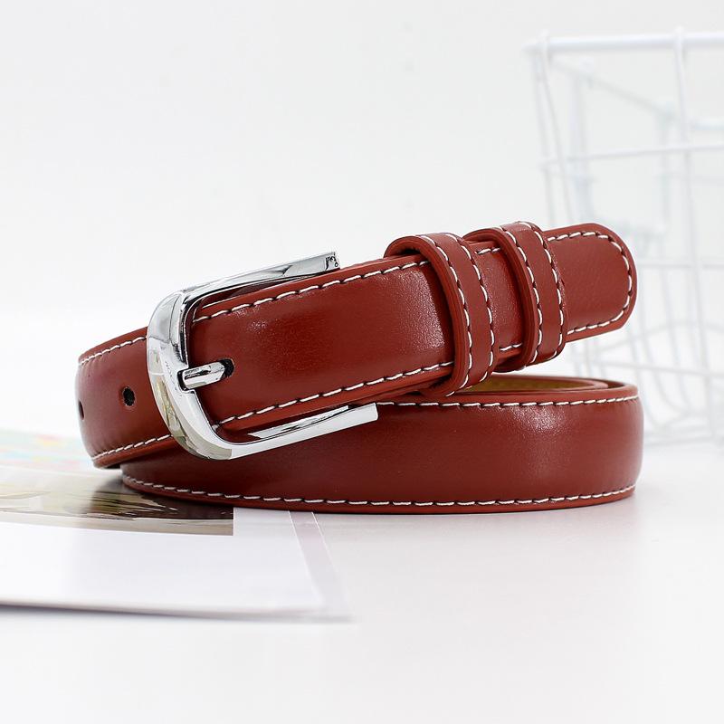 Pin Buckle Women'S Thin Belt Student Trend Decoration With Jeans Women'S Belt