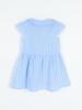 Toddler Girls College Style Stand Collar Bow Tie Short Sleeve Cotton Summer Dress