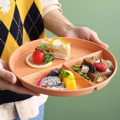 Divided Dish In 3 Diet Reusable Dinner Plate Kitchen Dinnerware Portion Plates for Adults Microwave Safey Food Tray Dinner Plate
