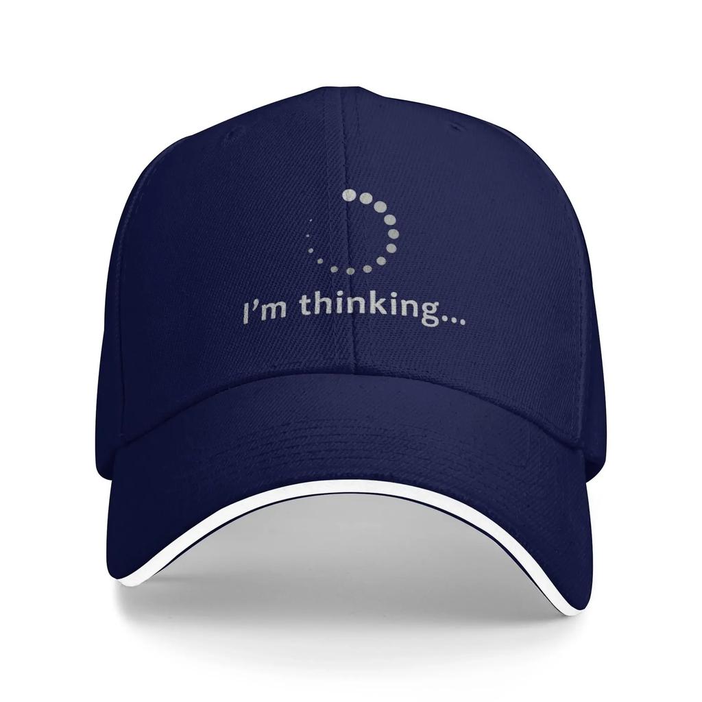 I Am Thinking Baseball Cap Grey System Alert Y2k Cute Unisex-Teens Trucker Hat Sun Visor Custom DIY Outdoor Sports Snapback Cap