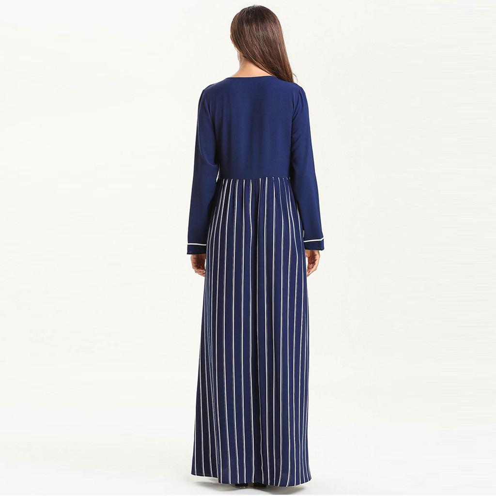 Women's  Robe Abaya Islamic Muslim Middle  Long Dress