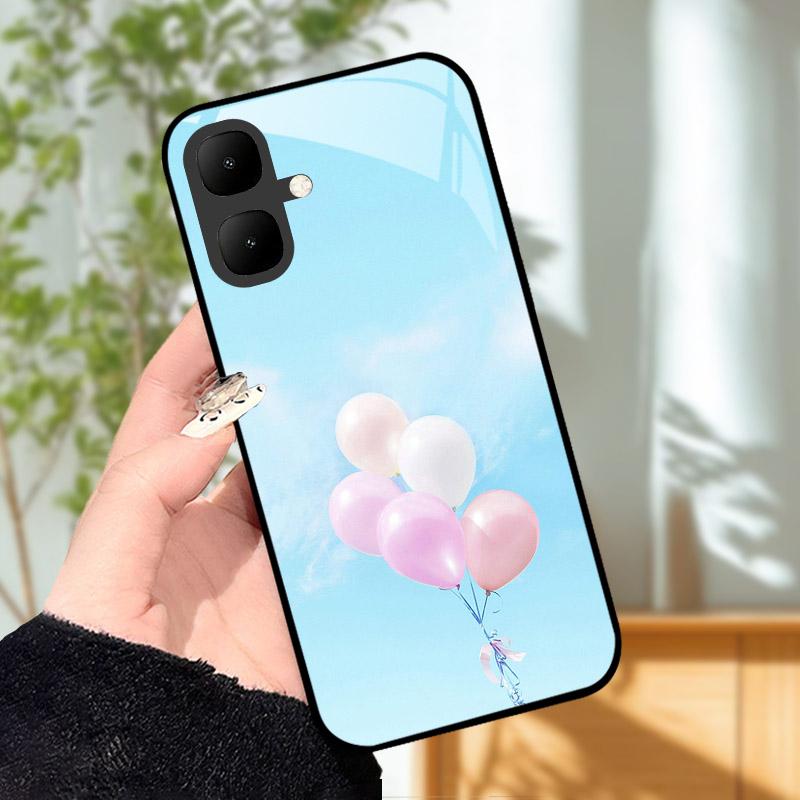 For Infinix Smart 10 X6725 Case Tempered Glass Shockproof Back Cover Phone Cases For Tecno Pop 10 Camera Protective Shell Fundas