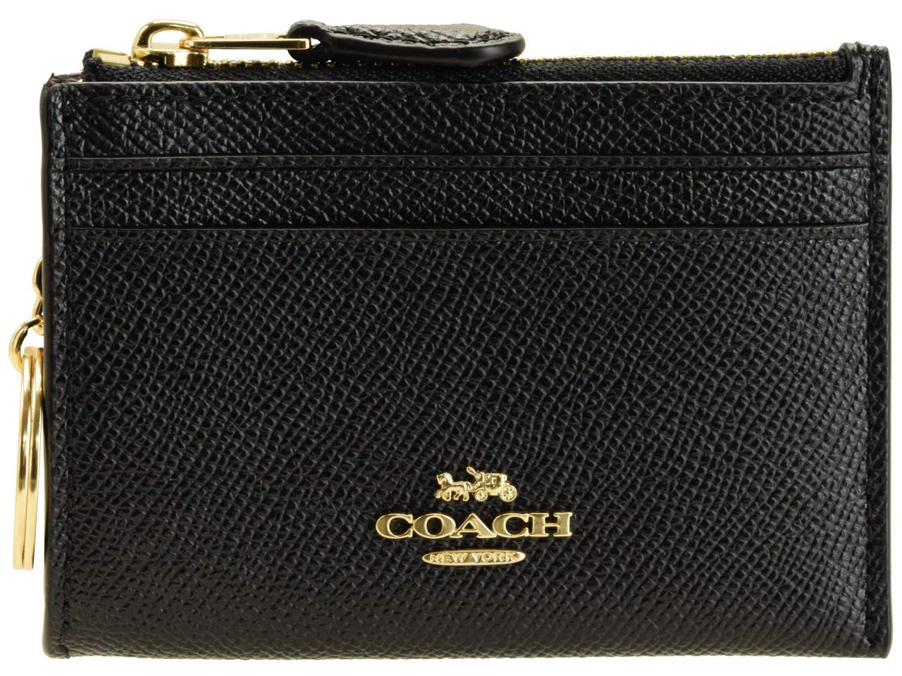 

Coach Women s Outlet Coin Purse, Card Case, Pass Case, Key Ring, Leather, Brand Name, 88208 88250, MINI SKINNY ID CASE (Black) [Parallel Import]