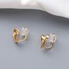 Fashion Simple Irregular Heart Ear Clips Women Girls No-Piercing Silicone Ear Stud Earrings Korean Earring Party Jewelry Gifts