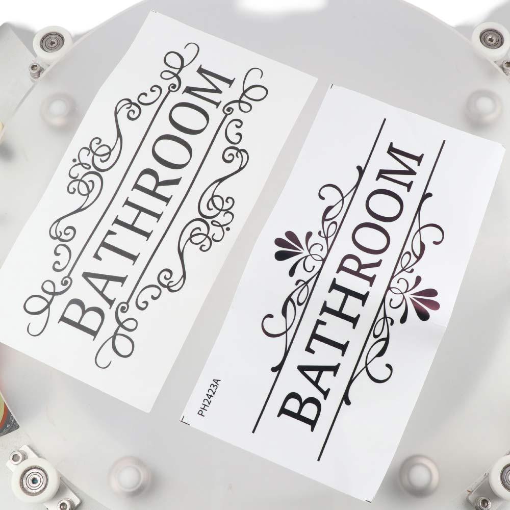 Self-Adhesive Toilet Door Stickers Removable Bathroom Wall Sticker WC Doorway Sign  Home Decor