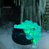 DIY bublající kotlíková dekorace Halloween čarodějnický kotlík s dálkovým ovládáním Plastová černá mísa Sada světelných bublin pro Hocus Pocus Party
