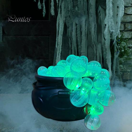 DIY bublající kotlíková dekorace Halloween čarodějnický kotlík s dálkovým ovládáním Plastová černá mísa Sada světelných bublin pro Hocus Pocus Party