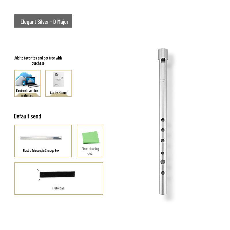 

DBAO All-Metal Irish Tin Whistle, Beginner Six-Hole Recorder, C & D Keys, Performance Flute