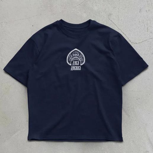 Cotton American short-sleeved t-shirt men s and women s loose top S