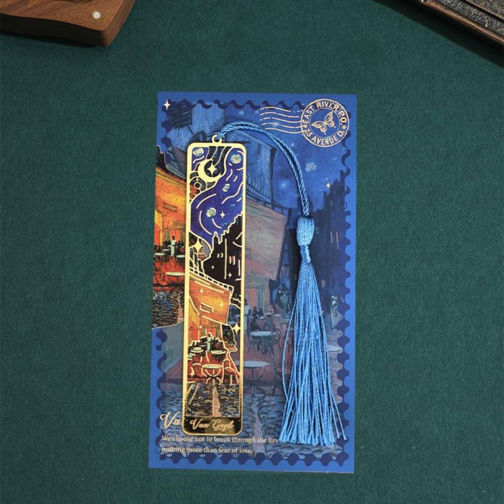 

з металевою закладкою з довгою китицею Подарунок для студентів Знак розбиття на сторінки Вінтажний затиск для книги для читання