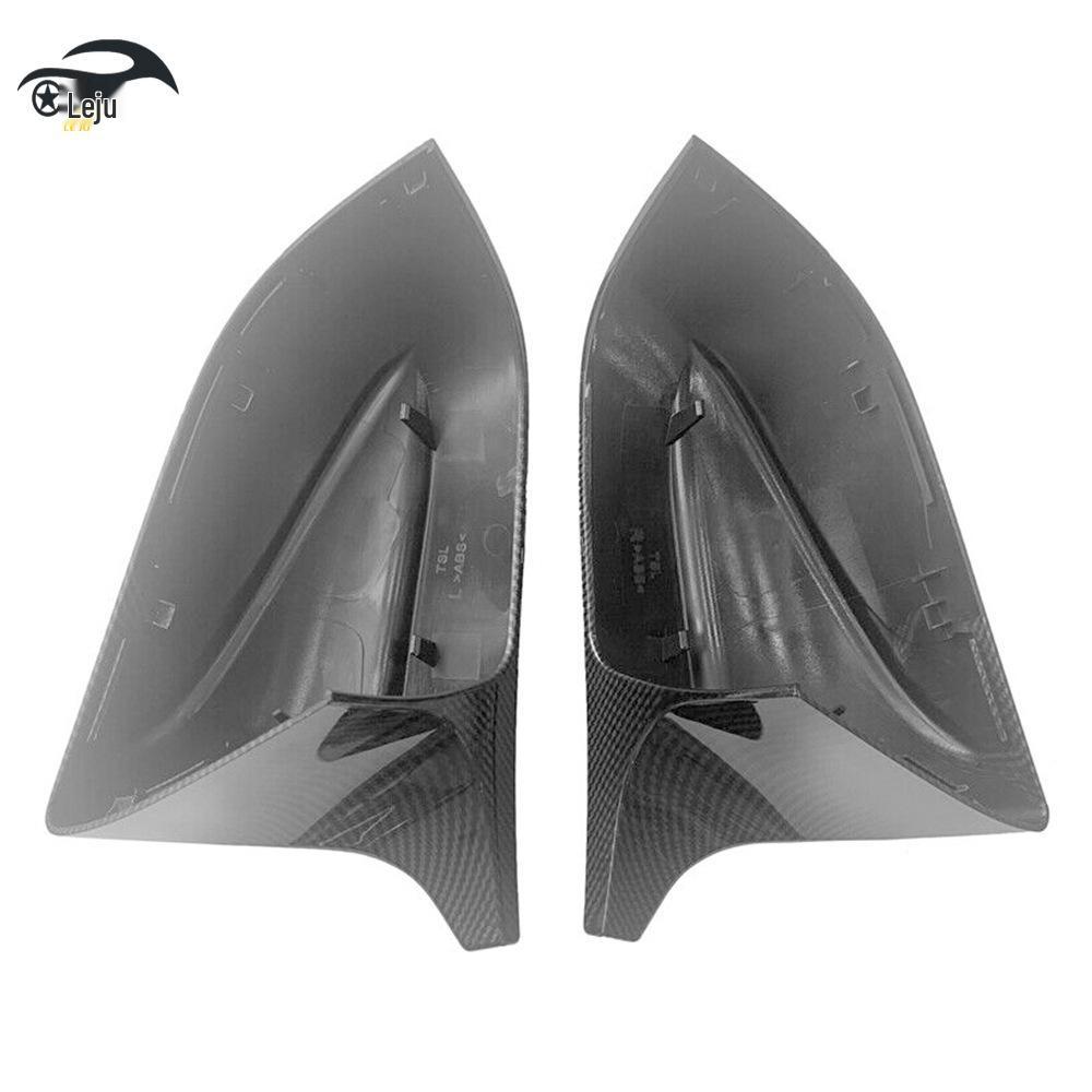 Tesla Model 3 (2017-2020) Horn and Rearview Mirror Cover In Glossy Black.