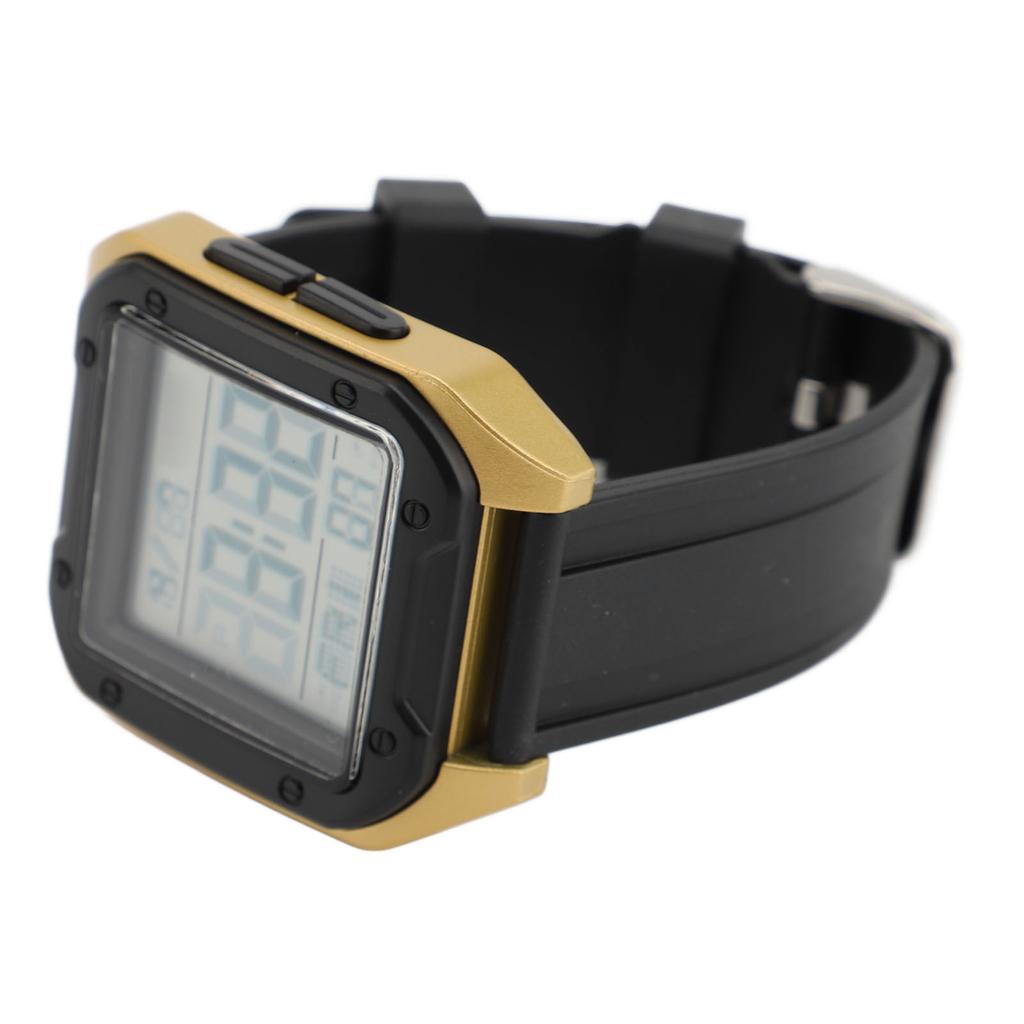 Digitale Sportuhr für Herren Damen EL-Hintergrundbeleuchtung Stoppuhr Countdown Woche Wecker TPU-Armband Doppelzeit Wasserdichte Uhr