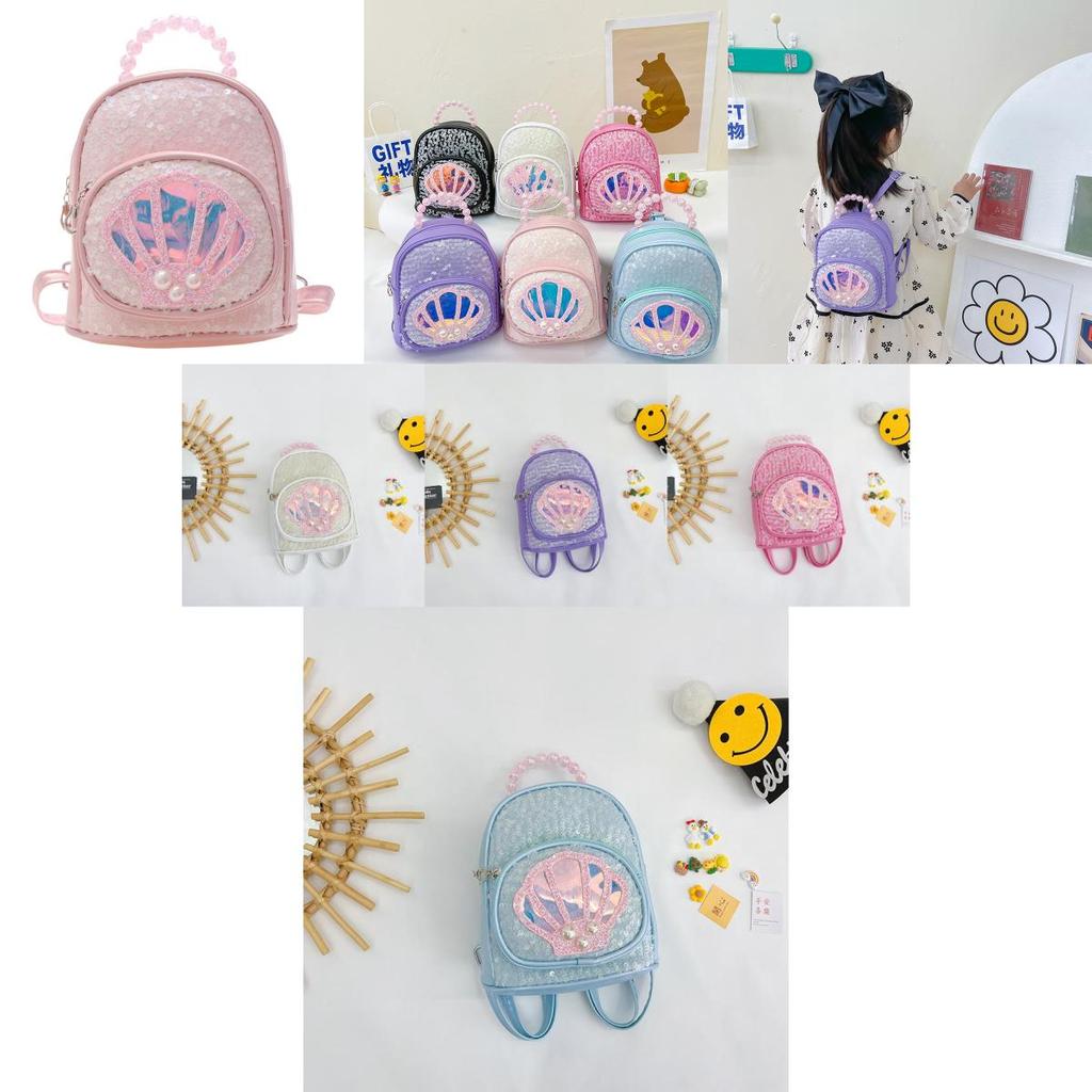 Stylish Cute Korean Princess Children's Sequin Backpack For Girls Aged 1 To 3 Years