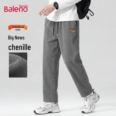 Baleno Men's Heavyweight Chenille Straight-Leg Casual Pants