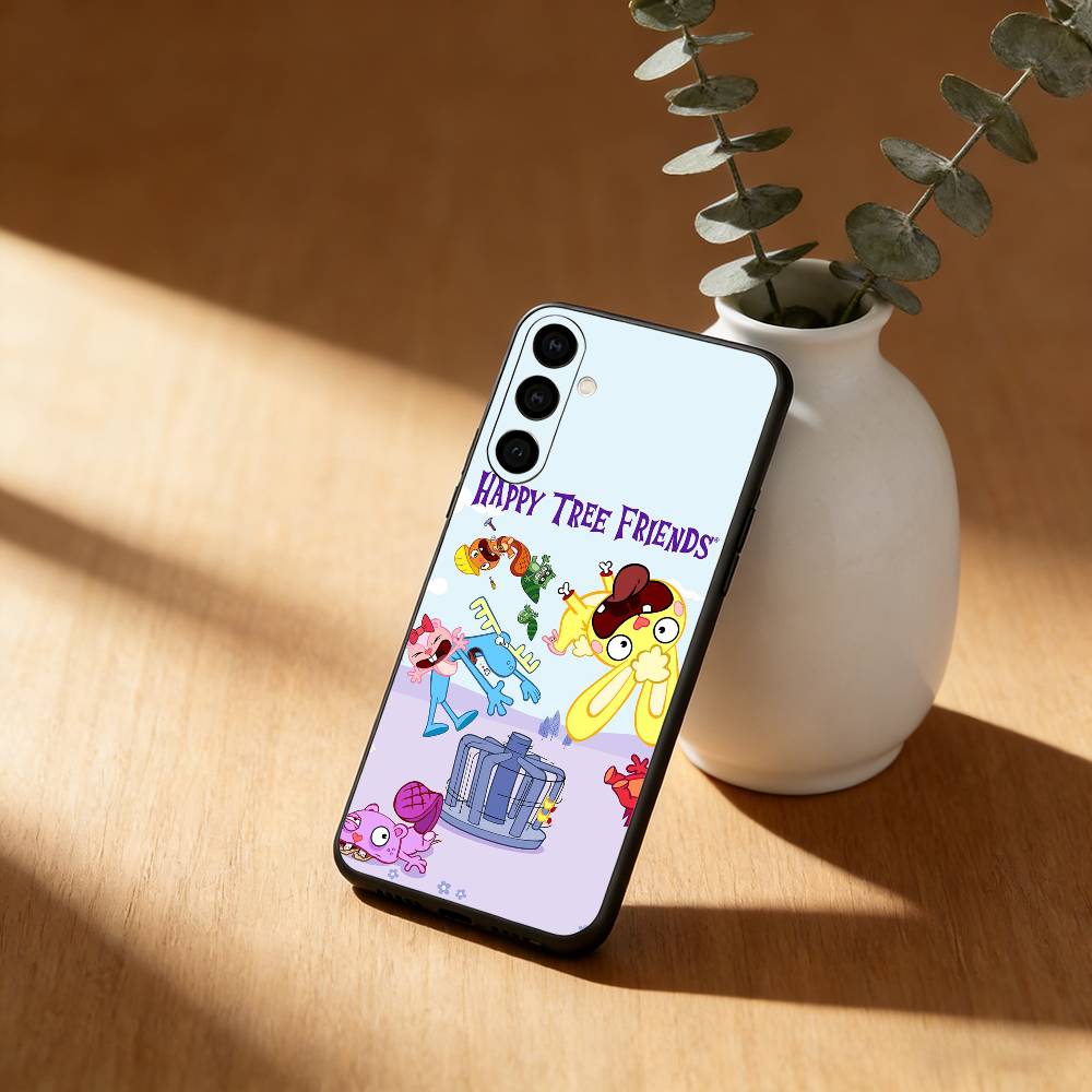 h-Happy T-Tree Friends Phone Case For Samsung Galaxy A20,21s,22,31,32,52,53,72,73,80,91 Soft Black Shell