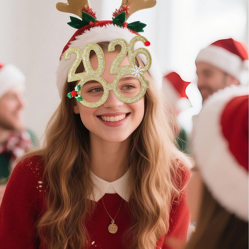 New  Headband Kids Adult Glitter Hair Accessories Funny Glasses Po Props Christmas Decoration  New  Gifts