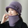 Autumn and Winter New Foreign Style Old Man Hat Women's Knitted Versatile Warm Rabbit Hair Thickened Fashion Wool Basin Hat Grandma