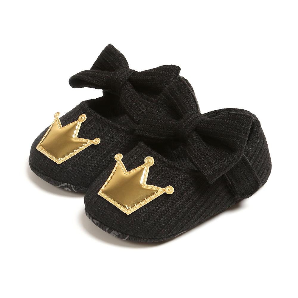 MYGGPP Woolen Baby Princess Schuhe Babyschuhe Schuhe mit weichem Boden Kleine Babyschuhe Frühlings- und Herbstmodelle