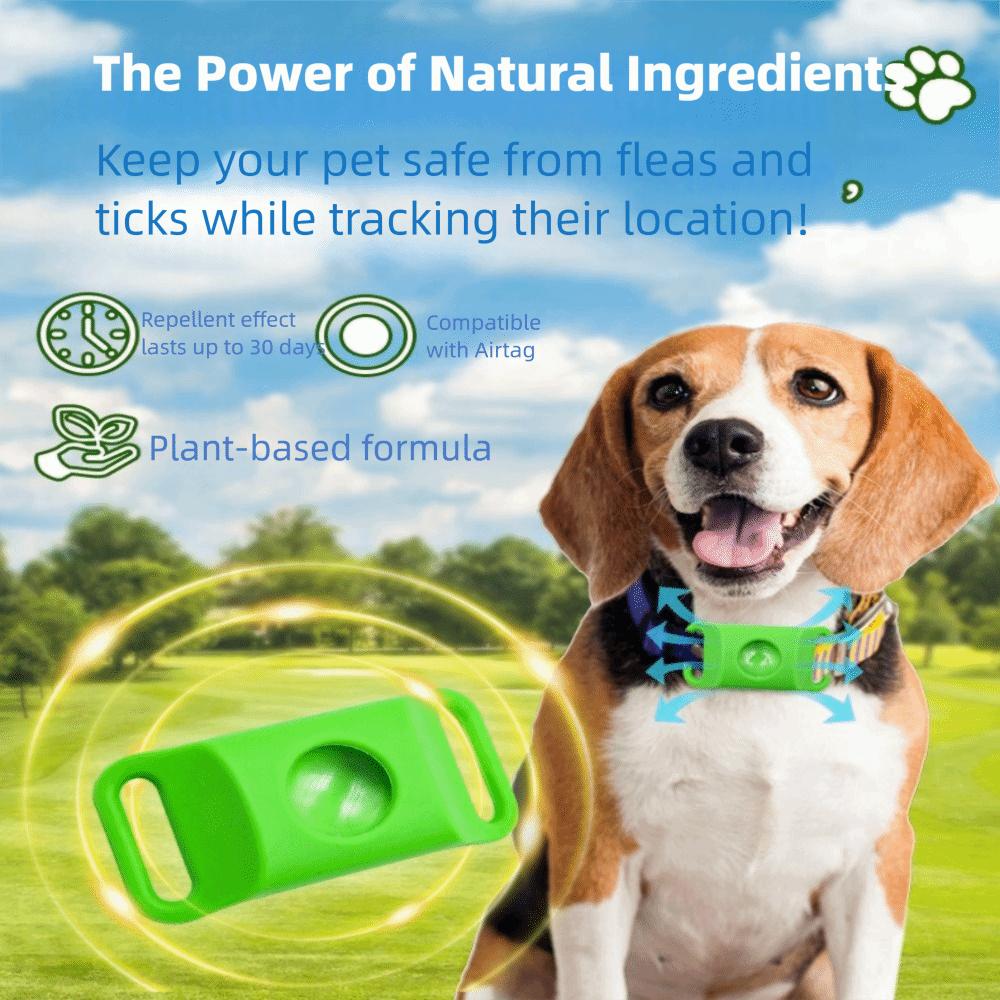 Silikon Haustier Insektenschutz Schnalle Wasserdicht Geruchlos Flohhalsband für Hunde mit Nachfüllpack Haustierbedarf