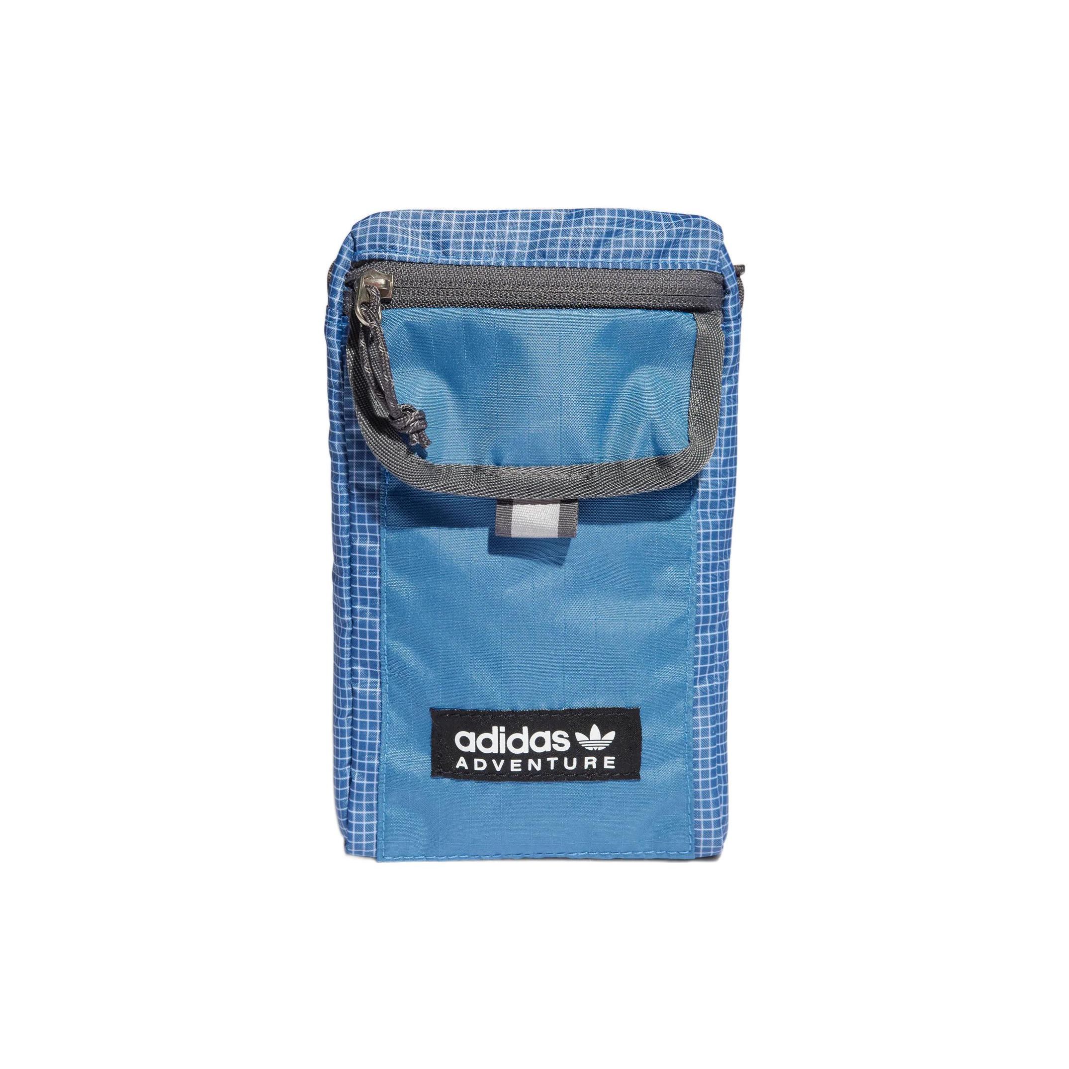 Adidas Originals Letter Logo Print Zipper Sports Bag Phone Bag Shoulder Crossbody Bag Unisex bags Blue HL6729 Blue