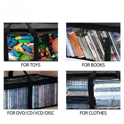 Grande transparente segura suporte de armazenamento de DVD CD fecho de zíper fácil bolsa de transporte organizador bolsa de armazenamento de histórias em quadrinhos coleção transparente
