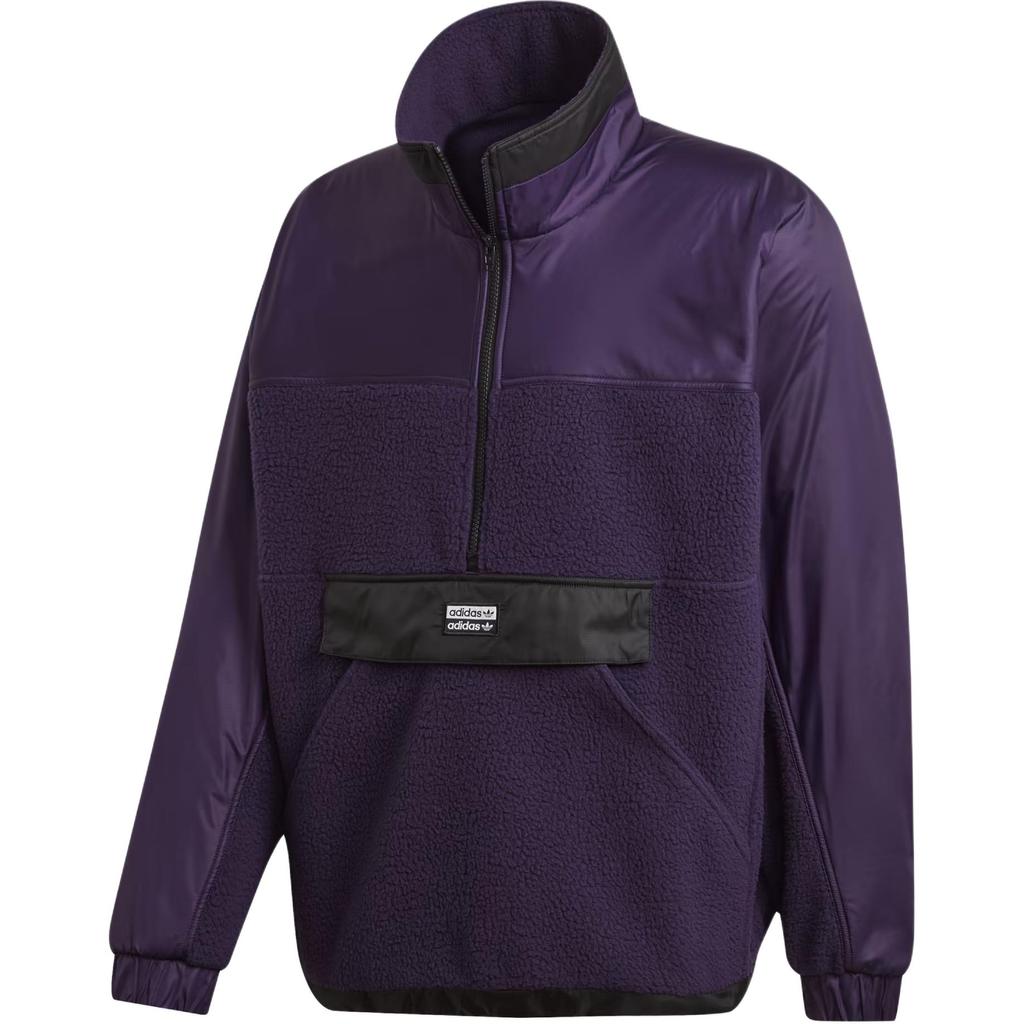 Adidas Originals R.Y.V. LIT TT Half-Zip Fleece Jacket Men Jacket Purple ED7185