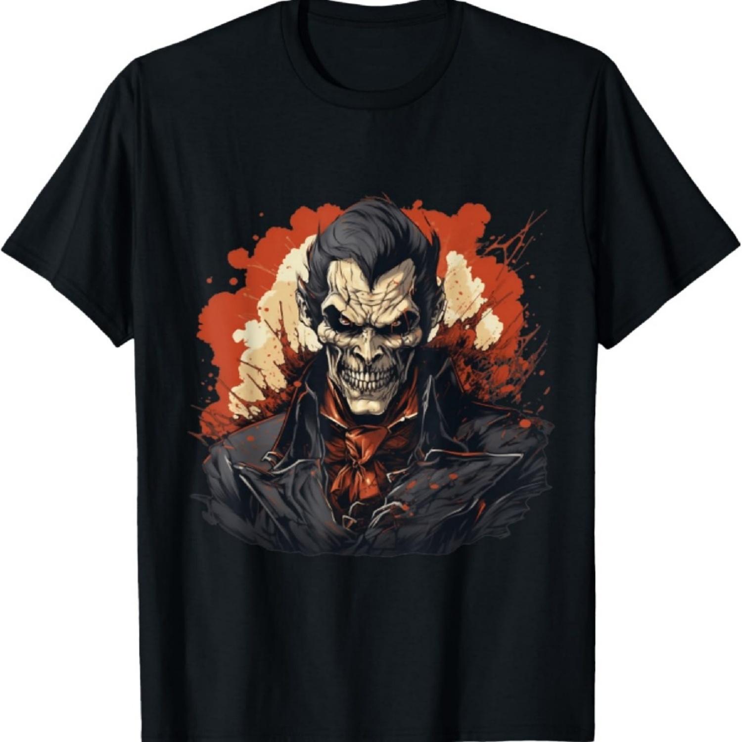 Хэллоуин Жуткий Граф Дракула в Костюме Футболка XXXXXL чёрный