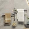 Rotary Towel Rack Perforated Toilet Rack Towel Bar Bathroom Artifact Towel Rack