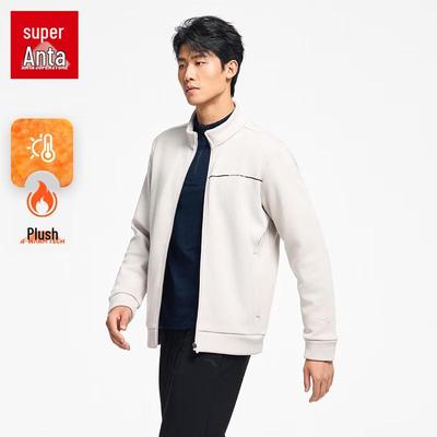 Anta Men's Fleece-Lined Stand-Collar Training Jacket
