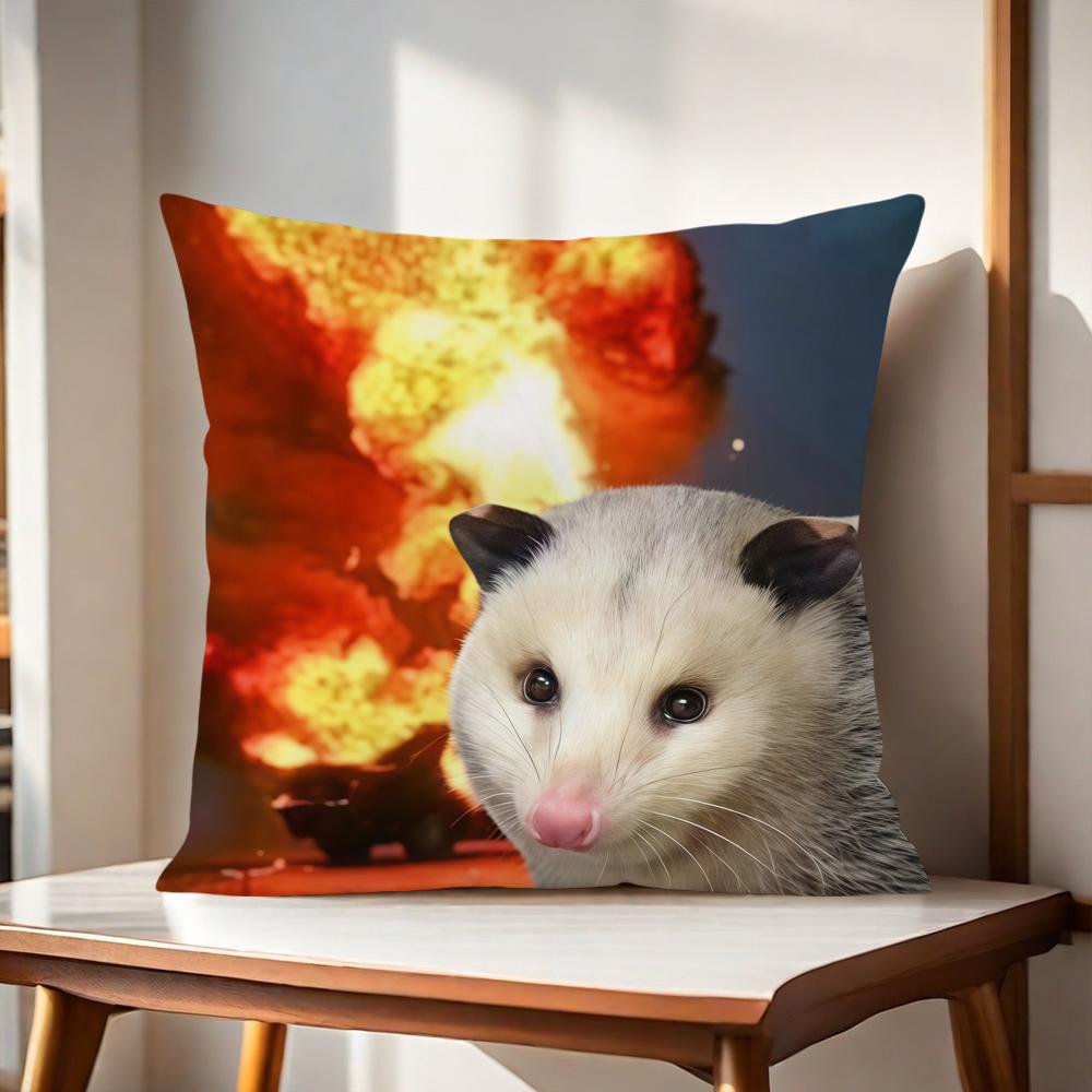 Modern Opossum Kawaii Cushion Cover For Pillow Printing Sofa Decoration Home Car Room Coffee Shop Office Nordic Simplicity