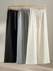 Women's Versatile Slimming Elastic Waist Drawstring Wide-Leg Pants, Loose Casual 2026 Spring/Summer Straight-Leg Style