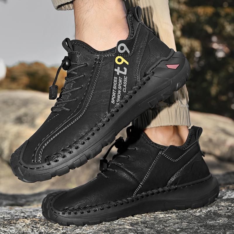 Men's Casual Shoes Versatile Genuine Leather Male Sports Shoes Leisure Soft Soles Sneakers Outdoor Men Treking Footwear Trainers