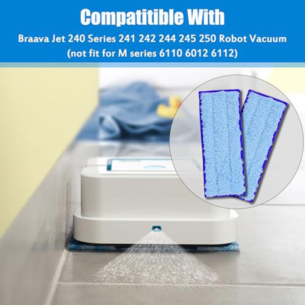 Replacement Mop Pads For Vacuum Cleaner Jet 240 - Washable Cleaning Cloths, 18.1 X 7.3 Cm, 4/8 Pack