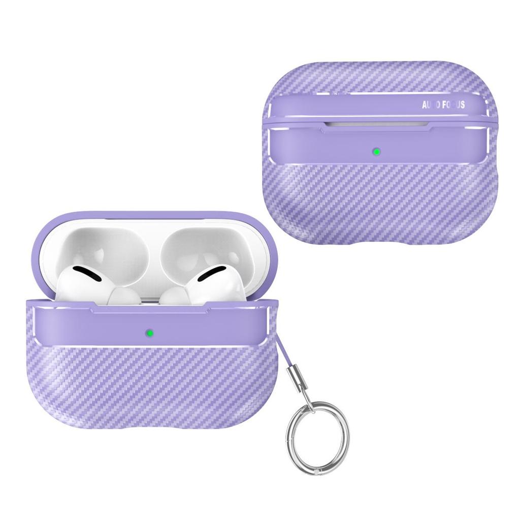 YurKem Carbon Fibre Earphone Case For Apple Airpods Pro 2 Shockproof Cover Air Pods Pro 2 Accessories Keychain