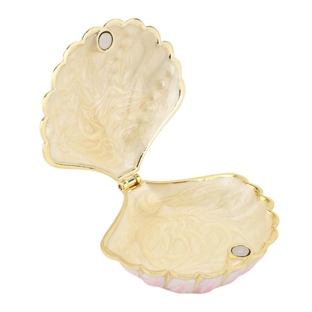 Trinket Box Metal Sea  Figurine with Rhinestone Decor Jewelry Display Holder for Ear s   Necklace