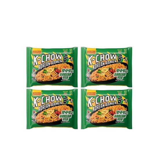 MasterChow K-Chow Корейский Рамен Вег | Упаковка из 4 штук | 92г каждый 400GM