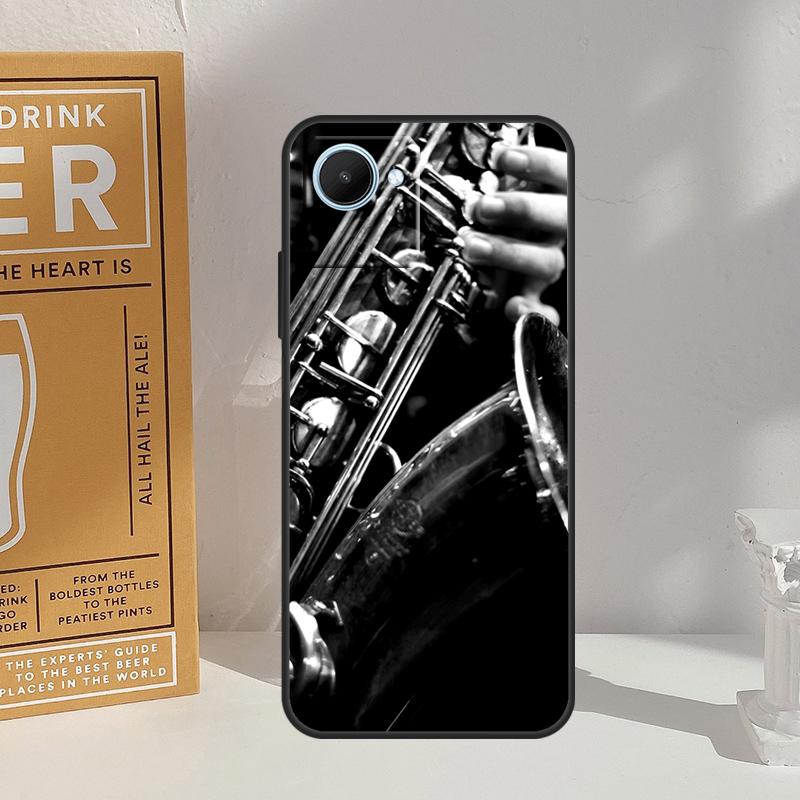 Saxophone Music For Realme GT 6 6T 5 GT7 Pro C67 C75 C61 C55 C53 C51 C21Y C25S 10 11 12 13 14 Pro Plus Case