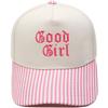 Good Girl Truck Driver Hat Embroidery Vintage Leopard Print Color Matching Baseball Cap European and American Men's Casual
