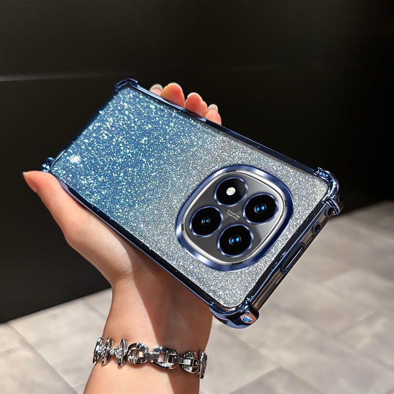 Fashion Luxury Glitter Phone Case for Note 15/14 Pro Plus 4G 5G Redmi 15/C A5 A4 A3 Four Corner Anti-drop Protect Silicone Cover