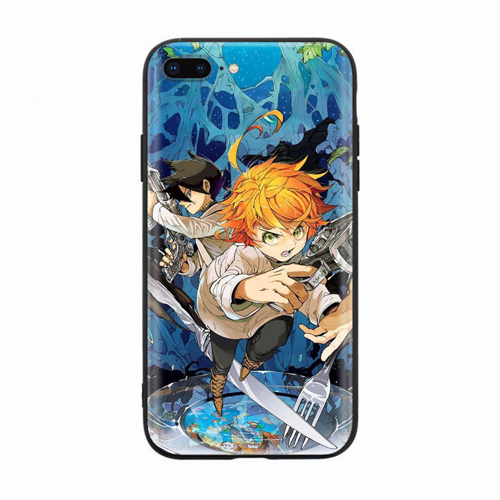 Schwarze Hülle für Xiaomi Redmi 13C Note 9 iPhone XR 7 8 14 15 11 12 13 X XS Pro Max Samsung A25 S23 S24 FE Ultra Plus The Promised Neverland
