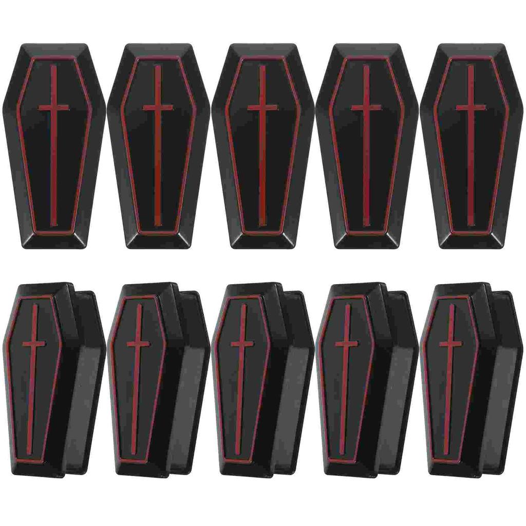 10 Pcs Mini Coffin Box Halloween Decorations Adornment Adornments Decorate Plastic Ornament Ornaments