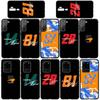 Phone Case for Samsung Galaxy S25 S24 S23 iPhone 16 15 Xiaomi Redmi Note 14 13 12 16E X 11 Pro Max OPPO Moto Huawei F1 Number No 14 81 No14 No81 Cover