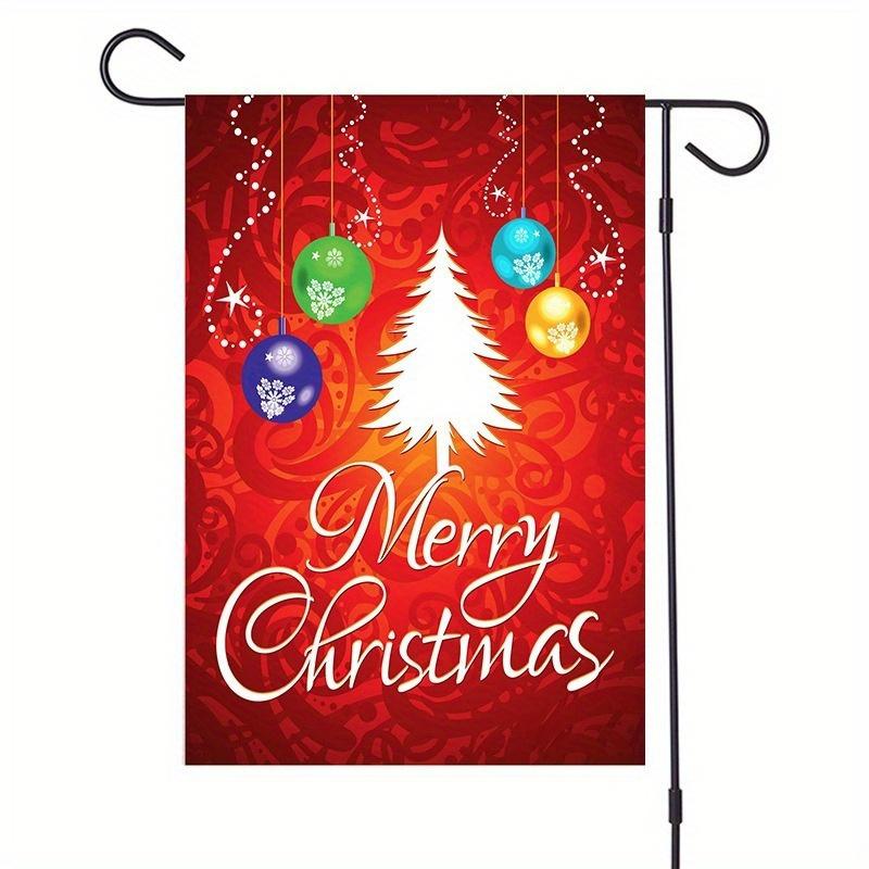 47*32Cm Merry Christmas Garden Flags Decor Weatherproof Mini Yard Banner (Pole Not Included) LS