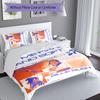 3pcs singer Billie Eilish1 pattern bedding set duvet cover set includes duvet cover &pillowcases, perfect all season bedroom decoration & gift