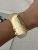 Vintage Punk Irregular Chunky Glossy Cuff Bangles for Women Resin Acrylic Metal Geometric Thick Wide Bracelets Steampunk Jewelry
