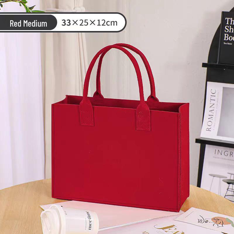 Customizable Large Capacity Felt Tote Bag for Weddings, Banquets, & Parties