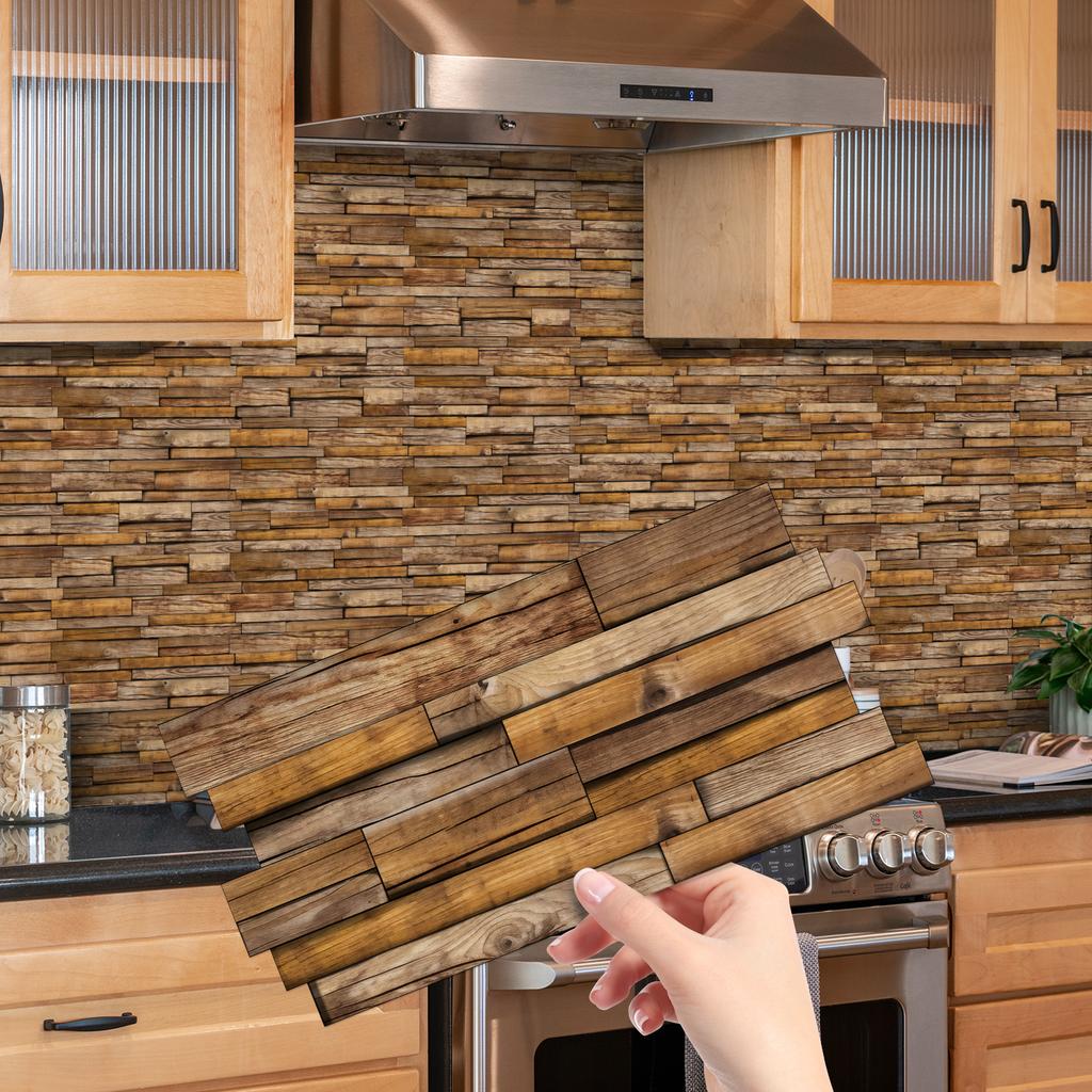 12/24/48pcs Peel And Stick Tile Sticker Self Adhesive Stick On Tile Backsplash For Kitchen Bathroom, Bedroom Decoration