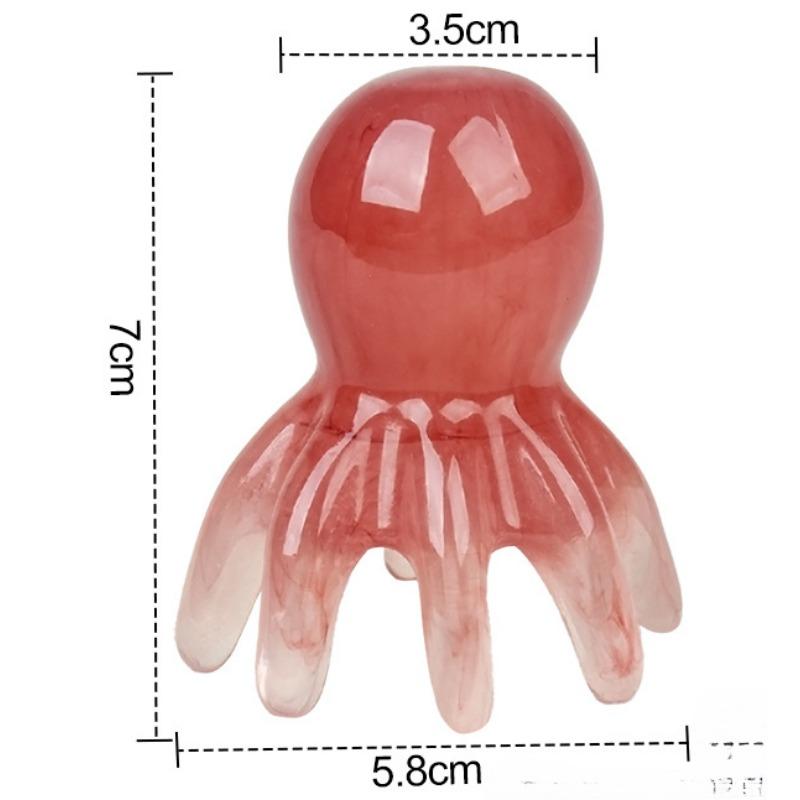 Resin Octopus Massage Comb Head Neck Meridian Scraping Scalp Massage Brush SPA Gua Sha Massage Comb Fatigue Relief Massager