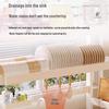 White 76cm Double-Layer Stainless Steel Over-Sink Dish Drying Rack