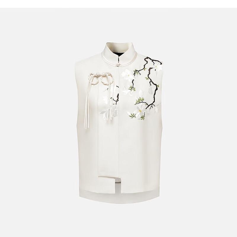 

EP YAYING Женский жилет-куртка из мериносовой шерсти с вышивкой и воротником-стойкой M3